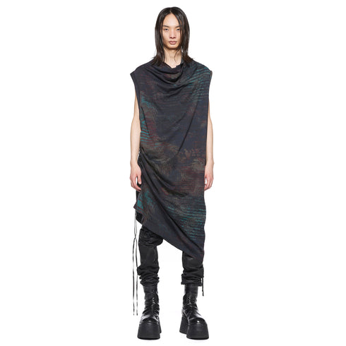 JULIUS 917KNM4 Noise / Digital Noise Shirring Top
